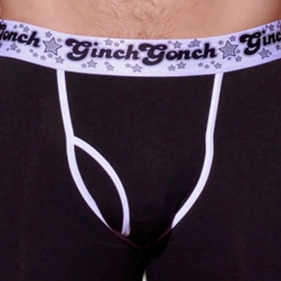 GINCH Gonch Statement Graphic Underwear Long Line Boxer Brief Black Magic NIP - Picture 3 of 7